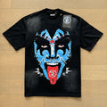 American brand washed distressed letter T-shirt