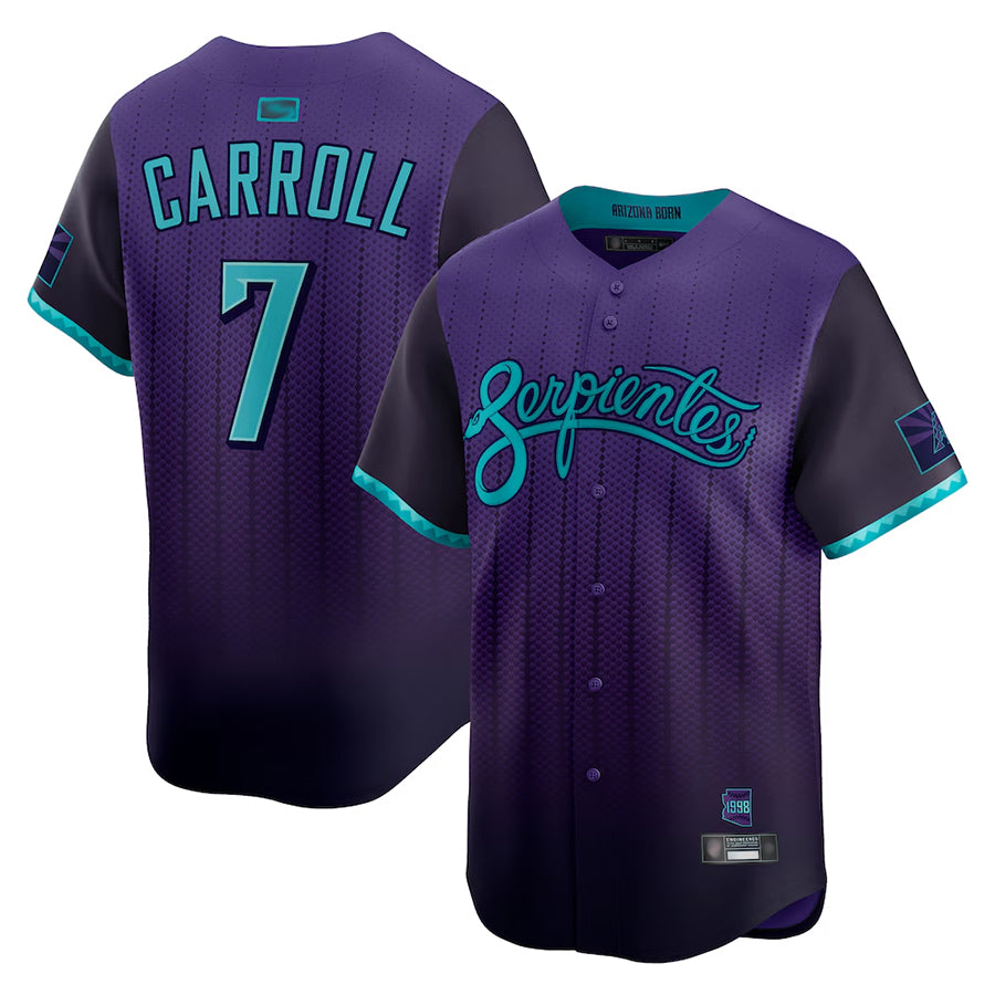 Arlishia A.Diamondbacks #7 Corbin Carroll Player Purple City Connect Limited Personalized Stitched Jerseys