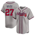 Arlishia A.Braves #27 Austin Riley Player Gray Limited Away Stitched Jerseys