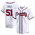 Arlishia A.Braves #51 Chris Sale Player White Limited Home Stitched Jerseys