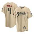 Arlishia A.Diamondbacks #4 Ketel Marte Player Gold City Connect Stitched Jerseys