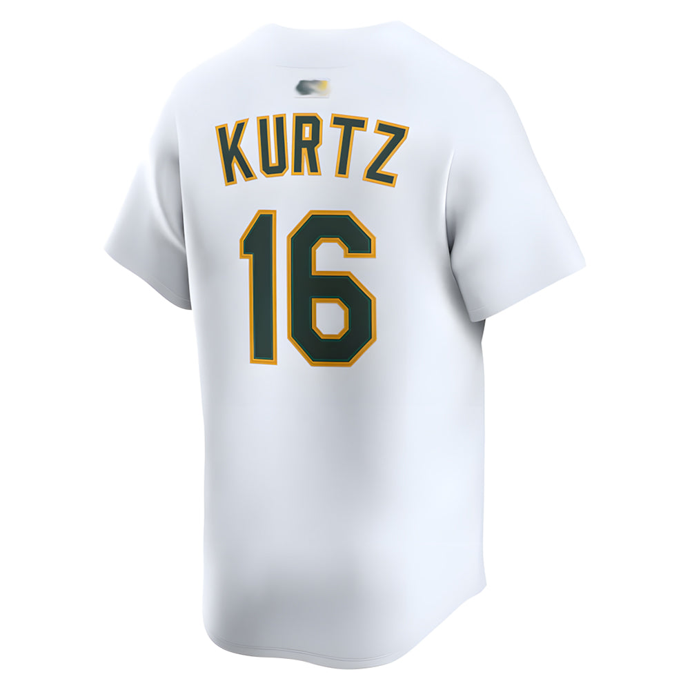 Arlishia Athletics #16 Nick Kurtz Player White Home Limited Stitched Jerseys