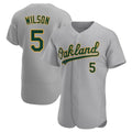 Arlishia Athletics #5 Jacob Wilson Gray Authentic Road Stitched Jersey