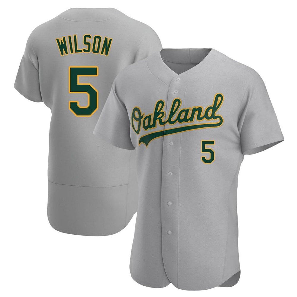 Arlishia Athletics #5 Jacob Wilson Gray Authentic Road Stitched Jersey