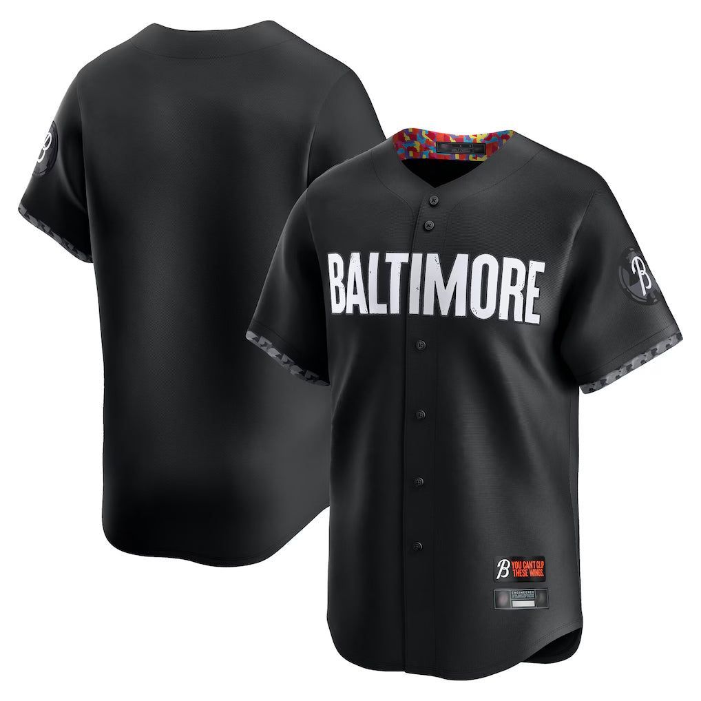 Arlishia B.Orioles Black City Connect Limited Home Game Blank Player Stitched Jerseys