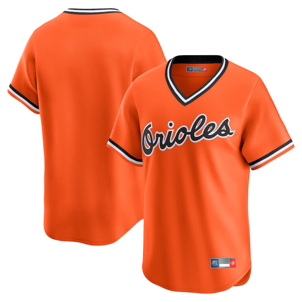 Arlishia B.Orioles Orange Cooperstown Collection Limited T-shirt Home Blank Player Stitched Jerseys