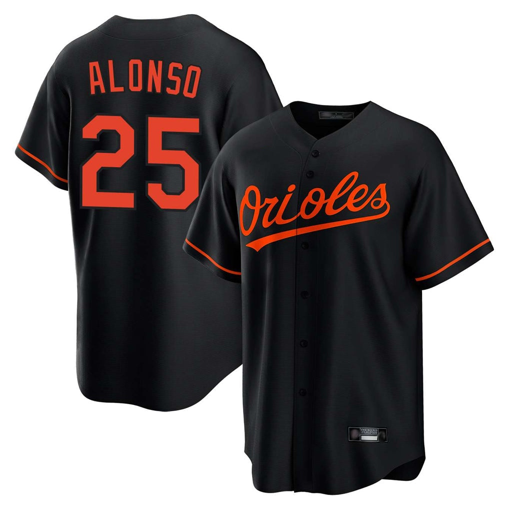 Arlishia B.Orioles #25 Pete Alonso Player Black Home Game Stitched Jerseys