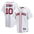 Arlishia B.Red Sox #10 Trevor Story Player White Home Game Stitched Jerseys