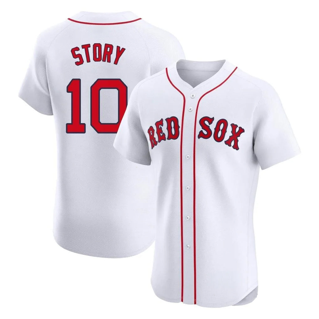 Arlishia B.Red Sox #10 Trevor Story Player White Limited Elite Home Game Stitched Jerseys