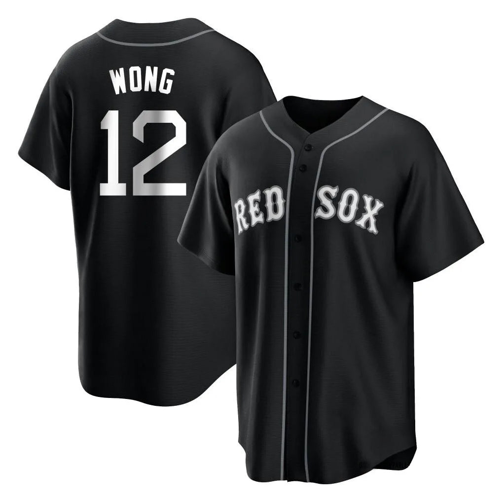 Arlishia B.Red Sox #12 Connor Wong Player Black Home Game Stitched Jerseys