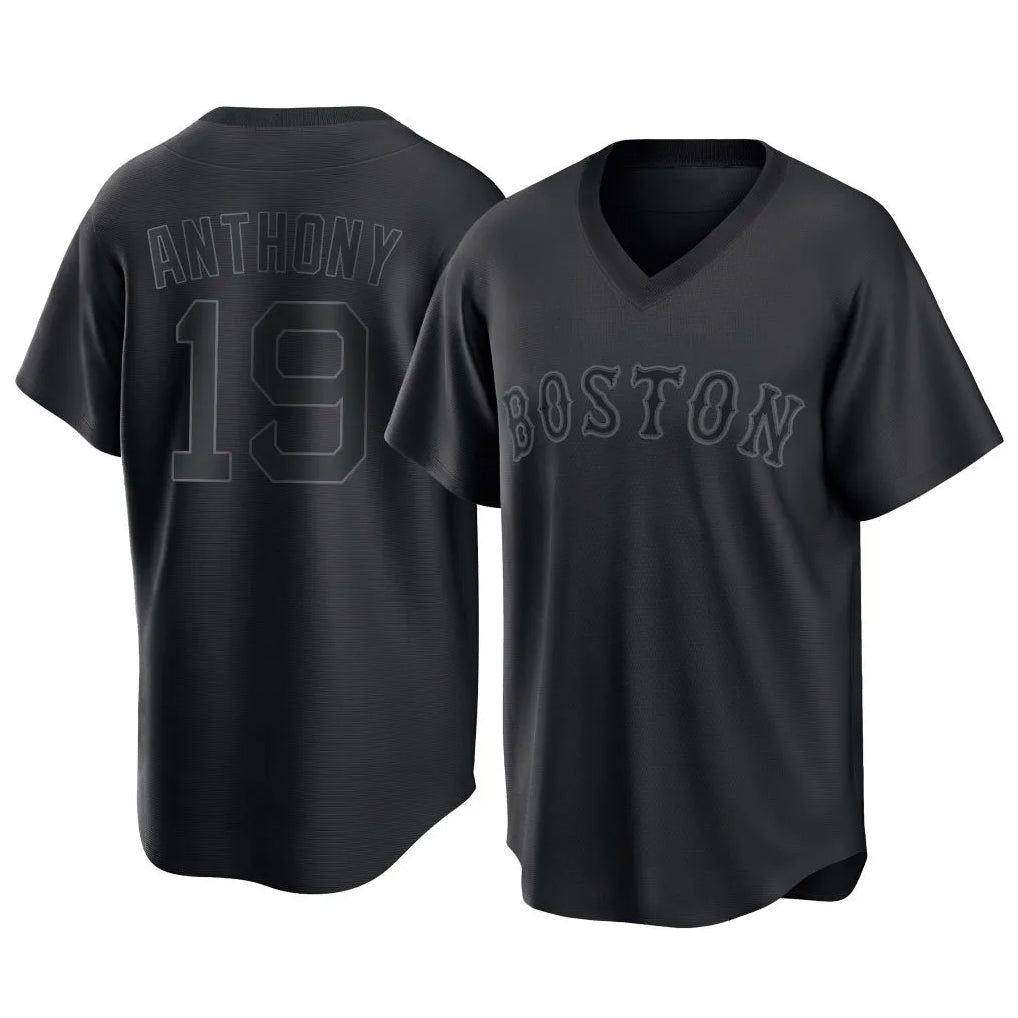Arlishia B.Red Sox #19 Roman Anthony Player Black T-shirt Home Game Stitched Jerseys