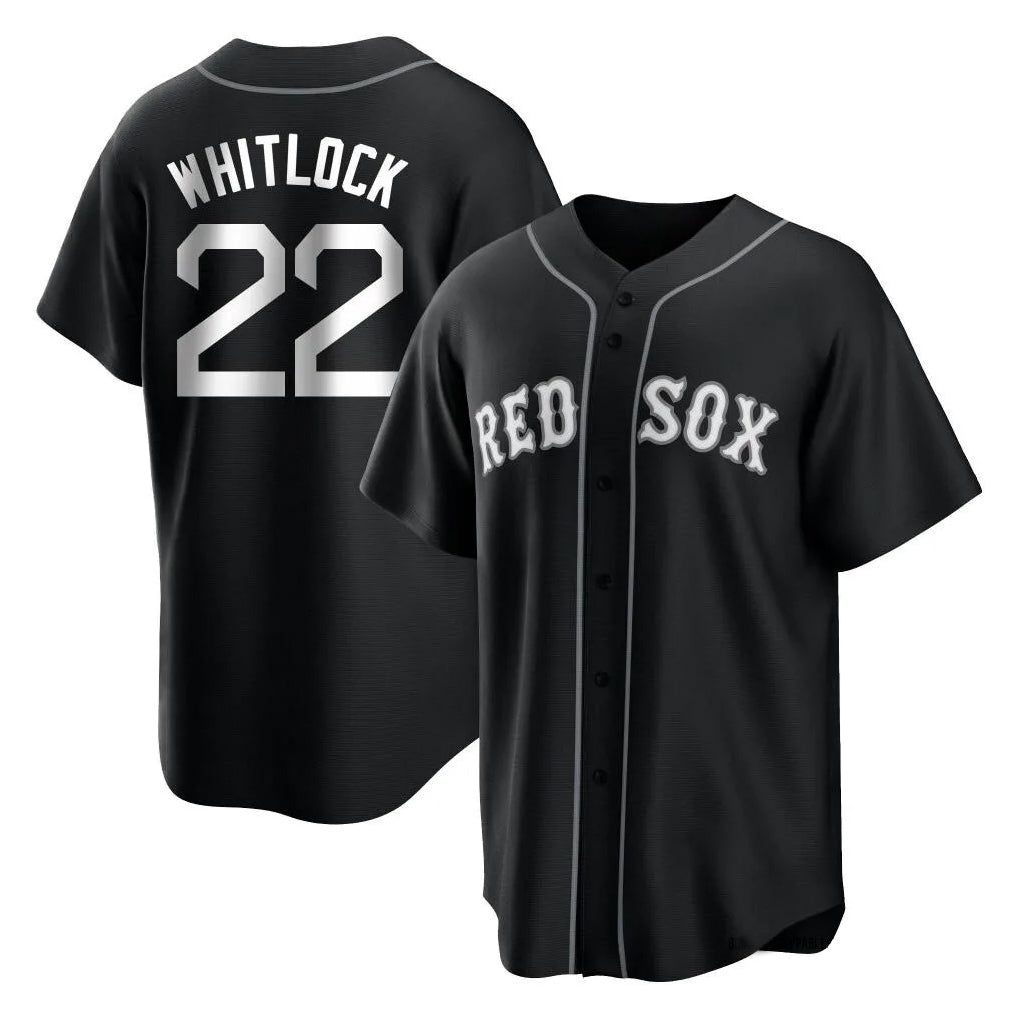 Arlishia B.Red Sox #22 Garrett Whitlock Player Black Home Game Stitched Jerseys