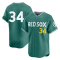 Arlishia B.Red Sox #34 David Ortiz Player Green City Connect Limited Home Game Stitched Jerseys