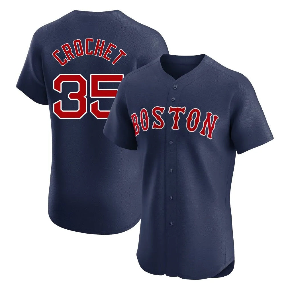 Arlishia B.Red Sox #35 Garrett Crochet Player Navy Limited Elite Home Game Stitched Jerseys