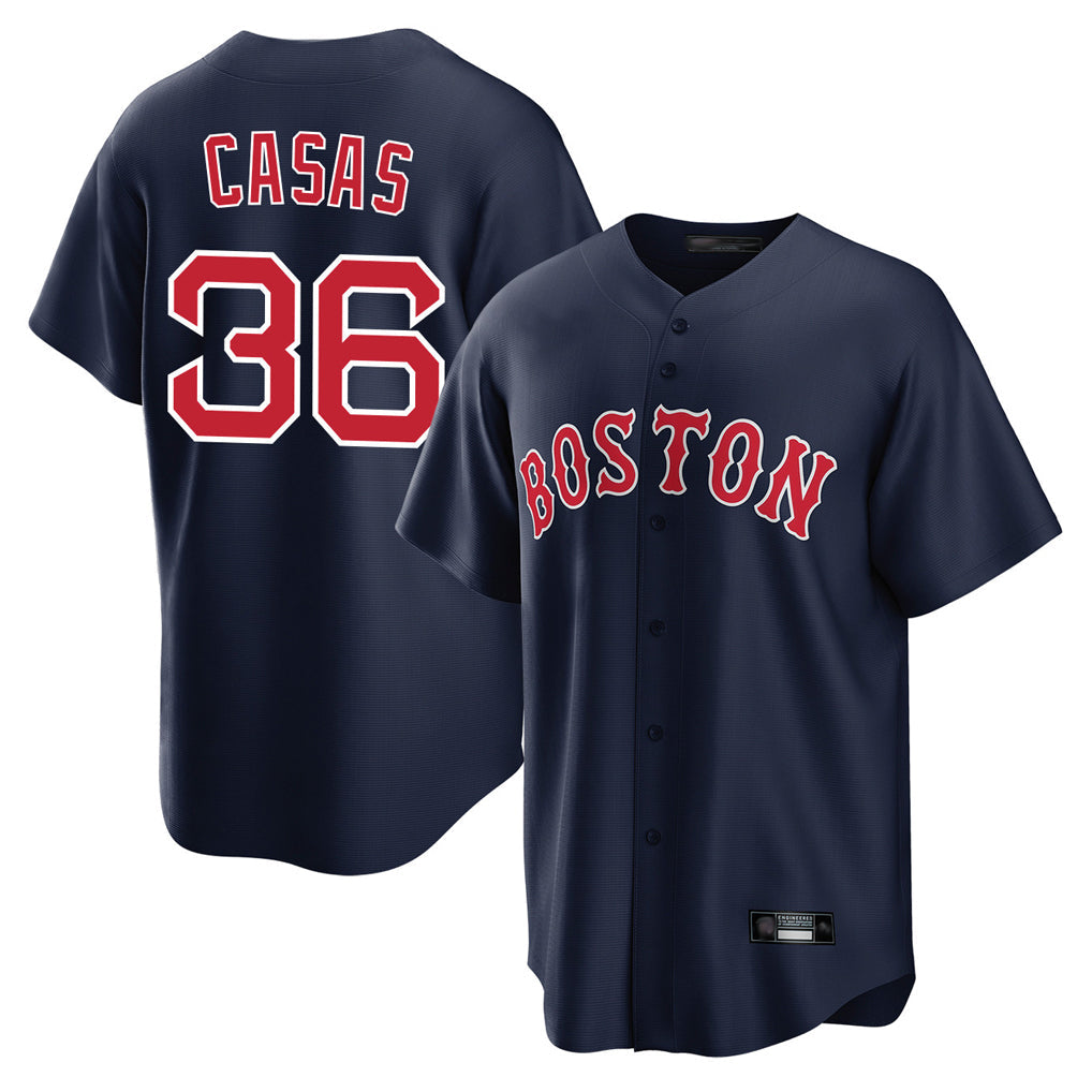 Arlishia B.Red Sox #36 Triston Casas Player Navy Home Game Stitched Jersey