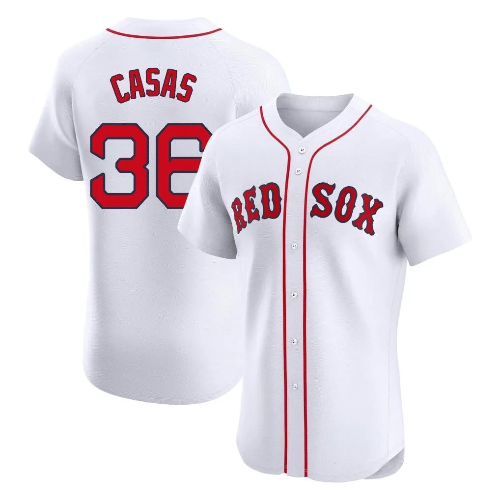 Arlishia B.Red Sox #36 Triston Casas Player White Limited Elite Home Game Stitched Jersey