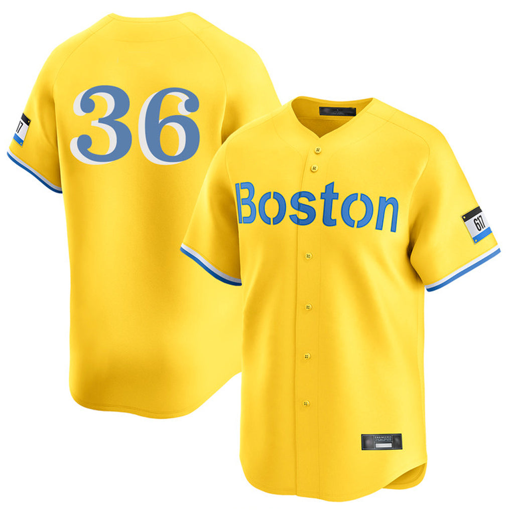 Arlishia B.Red Sox #36 Triston Casas Player Yellow Limited Home Game Stitched Jersey