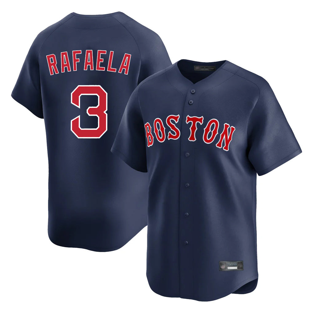 Arlishia B.Red Sox #3 Ceddanne Rafaela Player Navy Limited Home Game Stitched Jersey