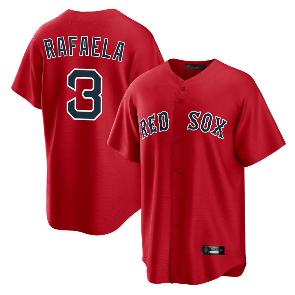 Arlishia B.Red Sox #3 Ceddanne Rafaela Player Red Home Game Stitched Jersey