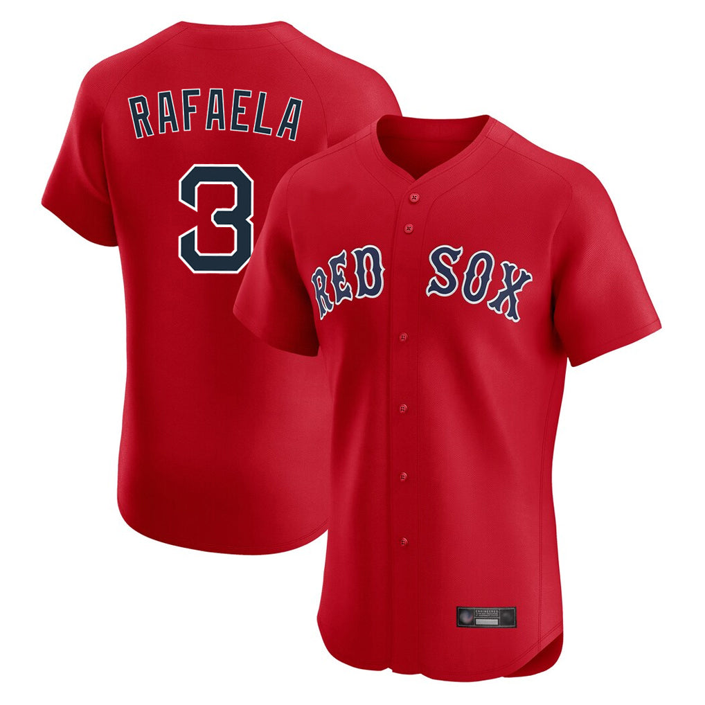 Arlishia B.Red Sox #3 Ceddanne Rafaela Player Red Limited Elite Home Game Stitched Jersey