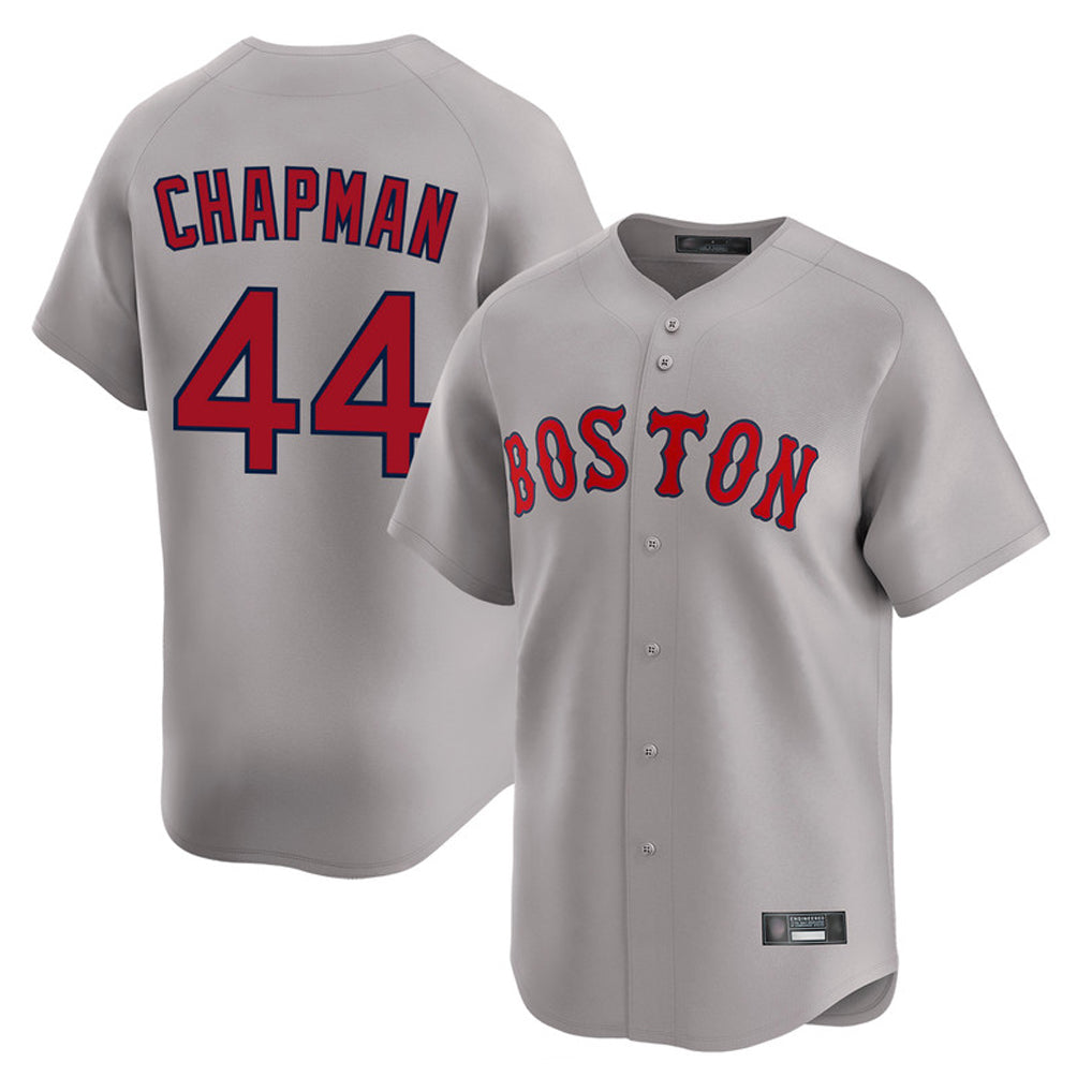 Arlishia B.Red Sox #44 Aroldis Chapman Player Gray Road Limited Home Game Stitched Jerseys