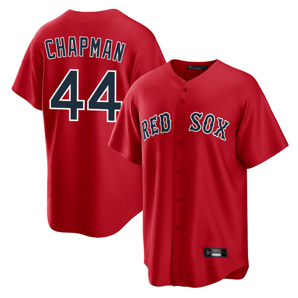 Arlishia B.Red Sox #44 Aroldis Chapman Player Red Home Game Stitched Jerseys