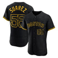 Arlishia B.Red Sox #55 Ranger Su¨¢rez Player Black Snake Skin City Limited Elite Home Stitched Jerseys