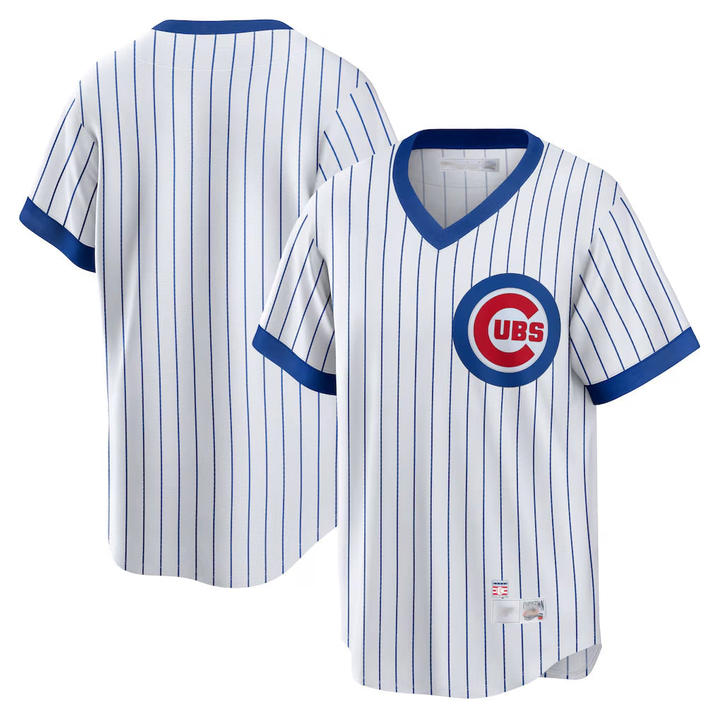 Arlishia C.Cubs White T-shirt Cooperstown Collection Limited Blank Player Stitched Jerseys