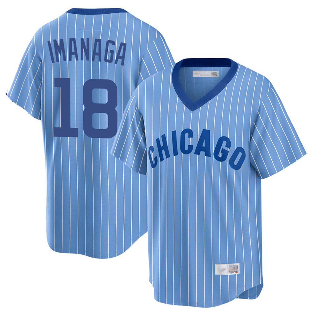 Arlishia C.Cubs #18 Shota Imanaga Player Blue T-shirt Cooperstown Collection Limited Stitched Jerseys