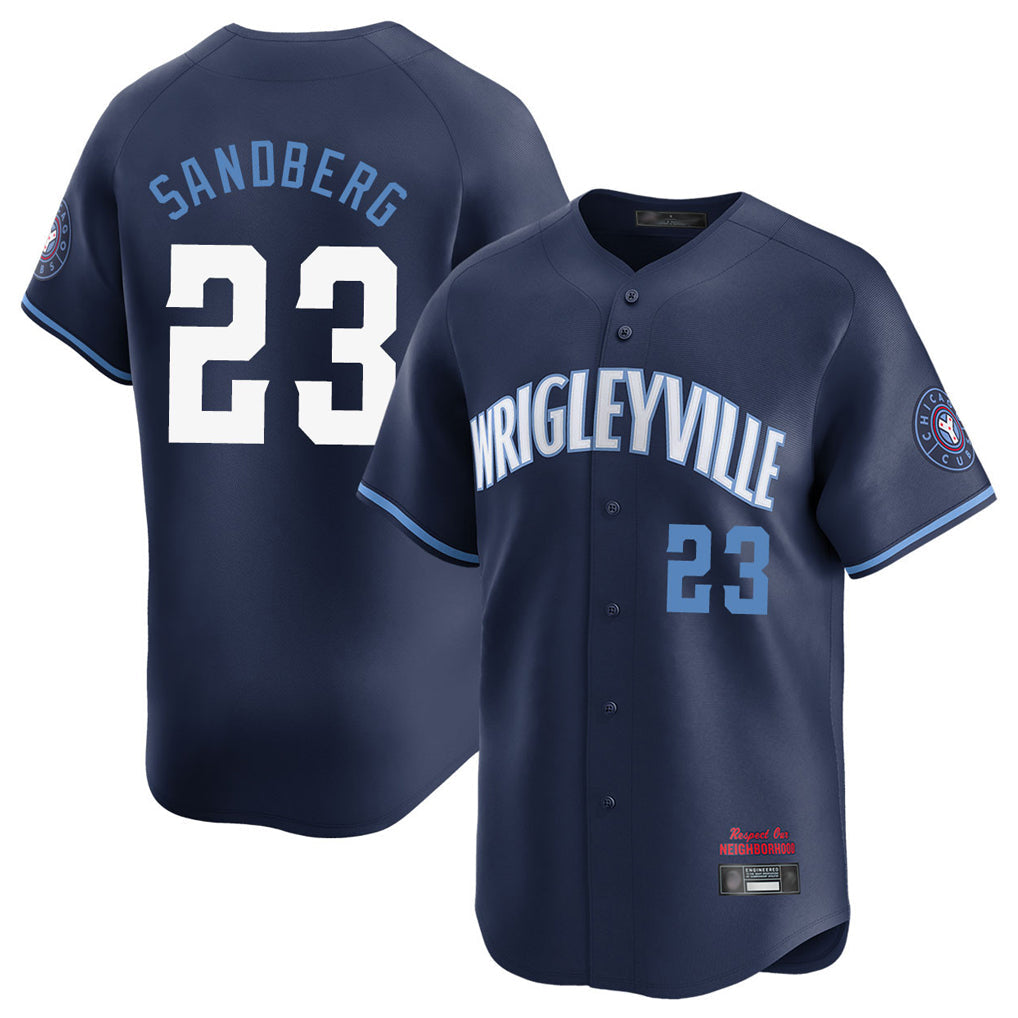 Arlishia C.Cubs #23 Ryne Sandberg Player Navy City Connect Limited Home Stitched Jerseys