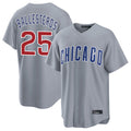 Arlishia C.Cubs #25 Mois¨¦s Ballesteros Player Gray Home Game Stitched Jerseys