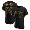 Arlishia C.Cubs #29 Michael Busch Player Black Snake Skin City Limited Elite Home Game Stitched Jerseys
