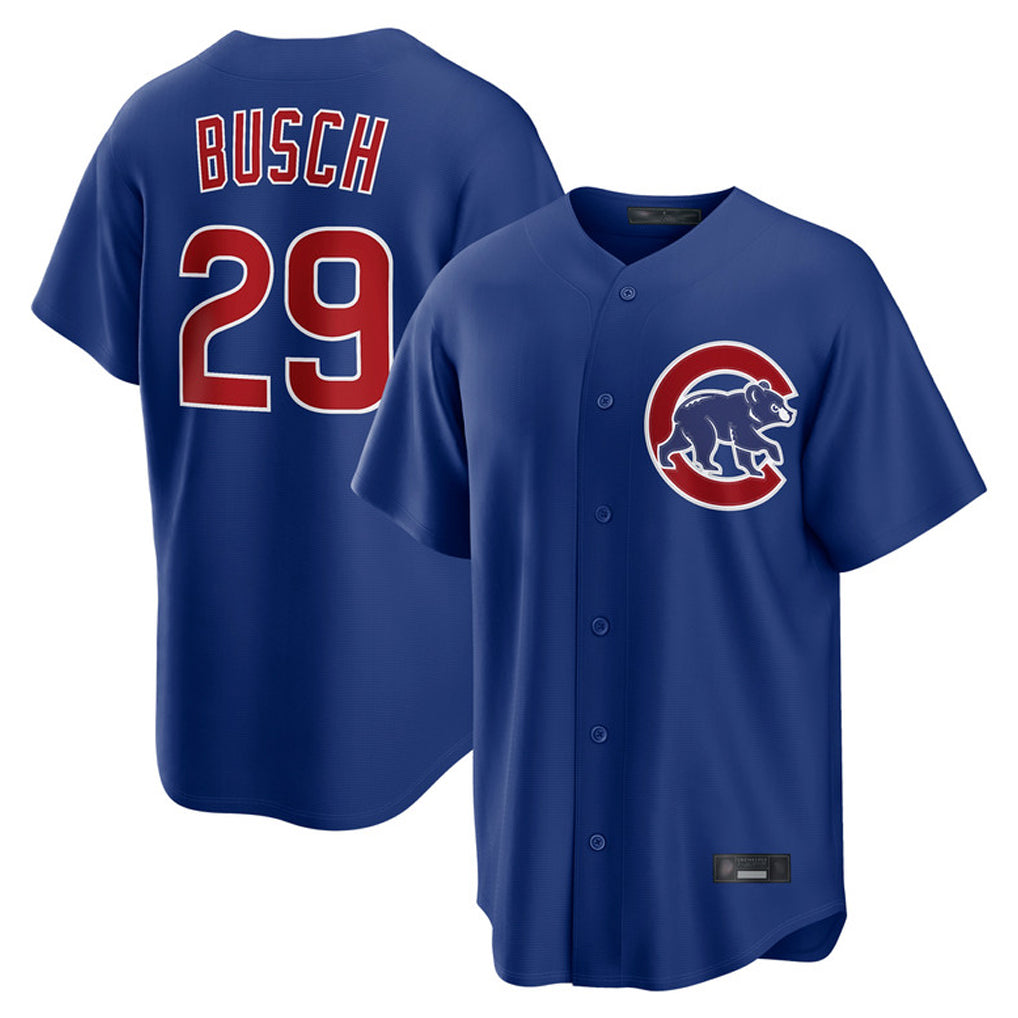 Arlishia C.Cubs #29 Michael Busch Player Royal Home Game Stitched Jerseys