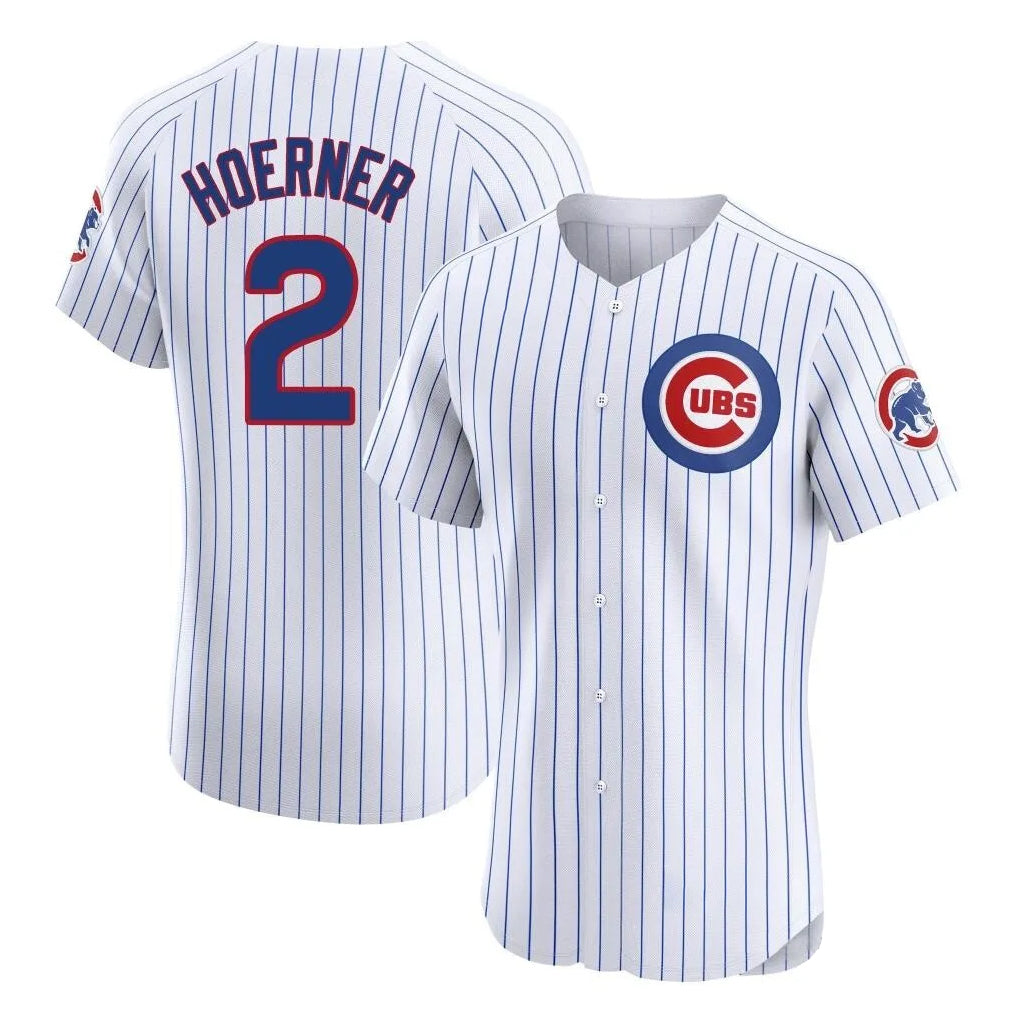 Arlishia C.Cubs #2 Nico Hoerner Player White Limited Elite Home Game Stitched Jerseys