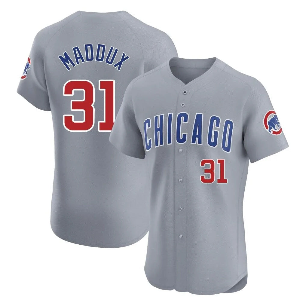 Arlishia C.Cubs #31 Greg Maddux Player Gray Road Limited Elite Home Stitched Jerseys