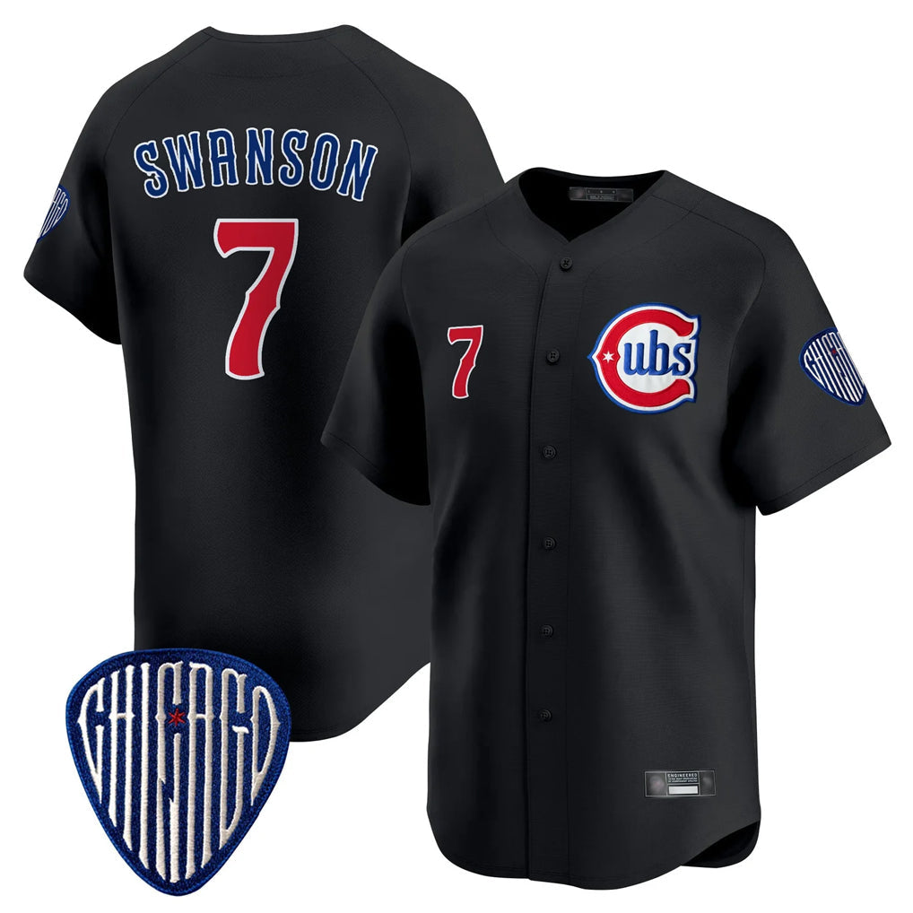 Arlishia C.Cubs #7 Dansby Swanson Player Black Vapor Premier Limited Home Stitched Jerseys