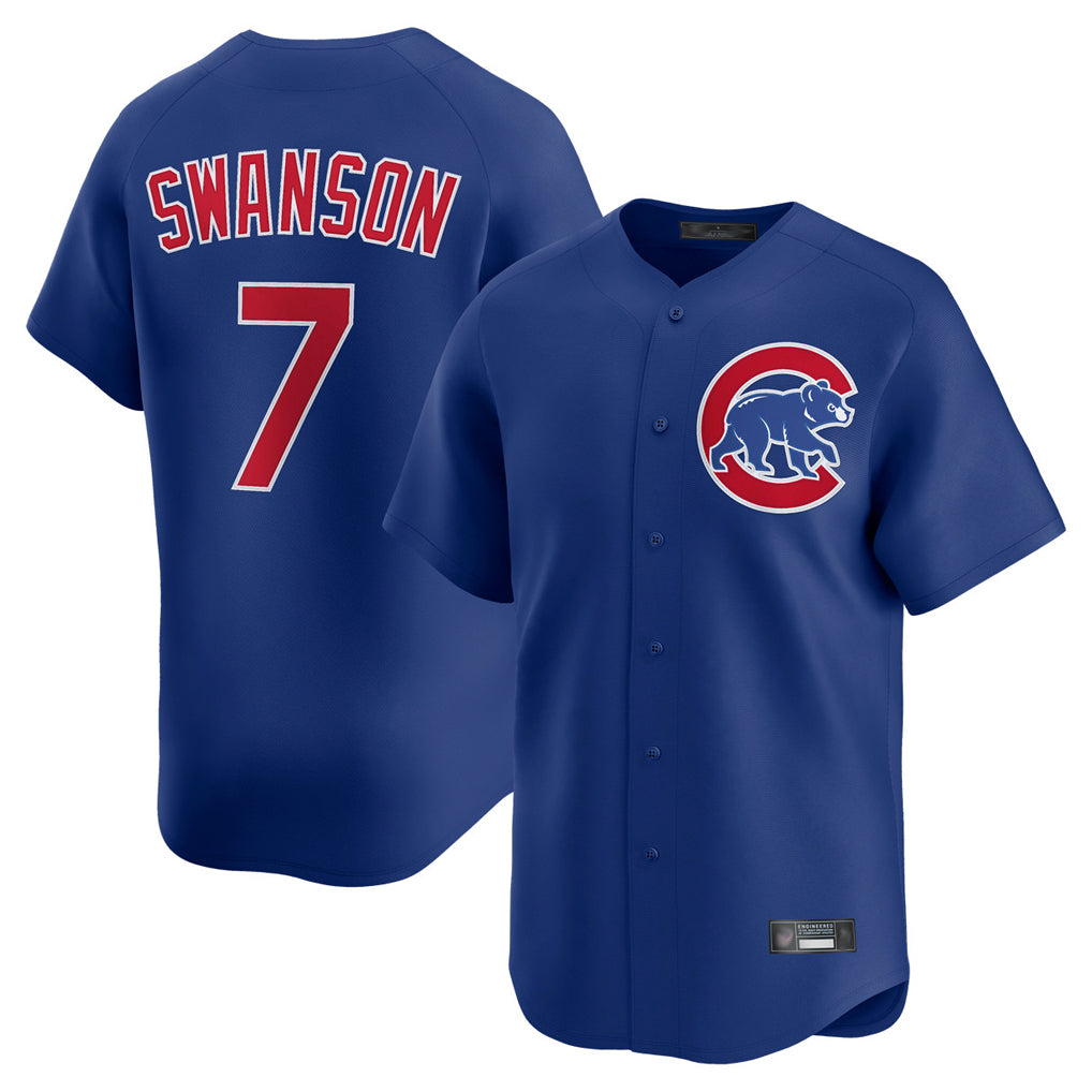Arlishia C.Cubs #7 Dansby Swanson Player Royal Limited Home Stitched Jerseys