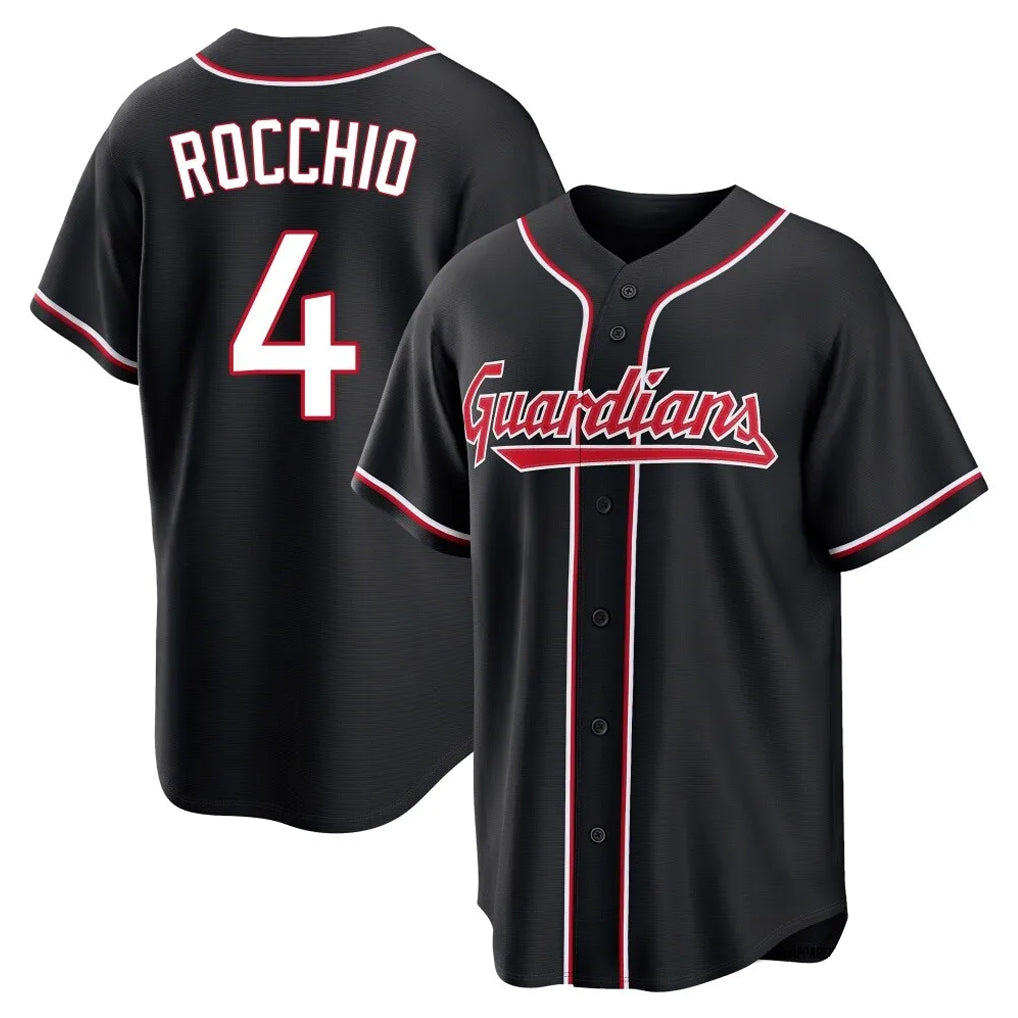 Arlishia C.Guardians #4 Brayan Rocchio Player Black Fashion Out Home Game Stitched Jerseys
