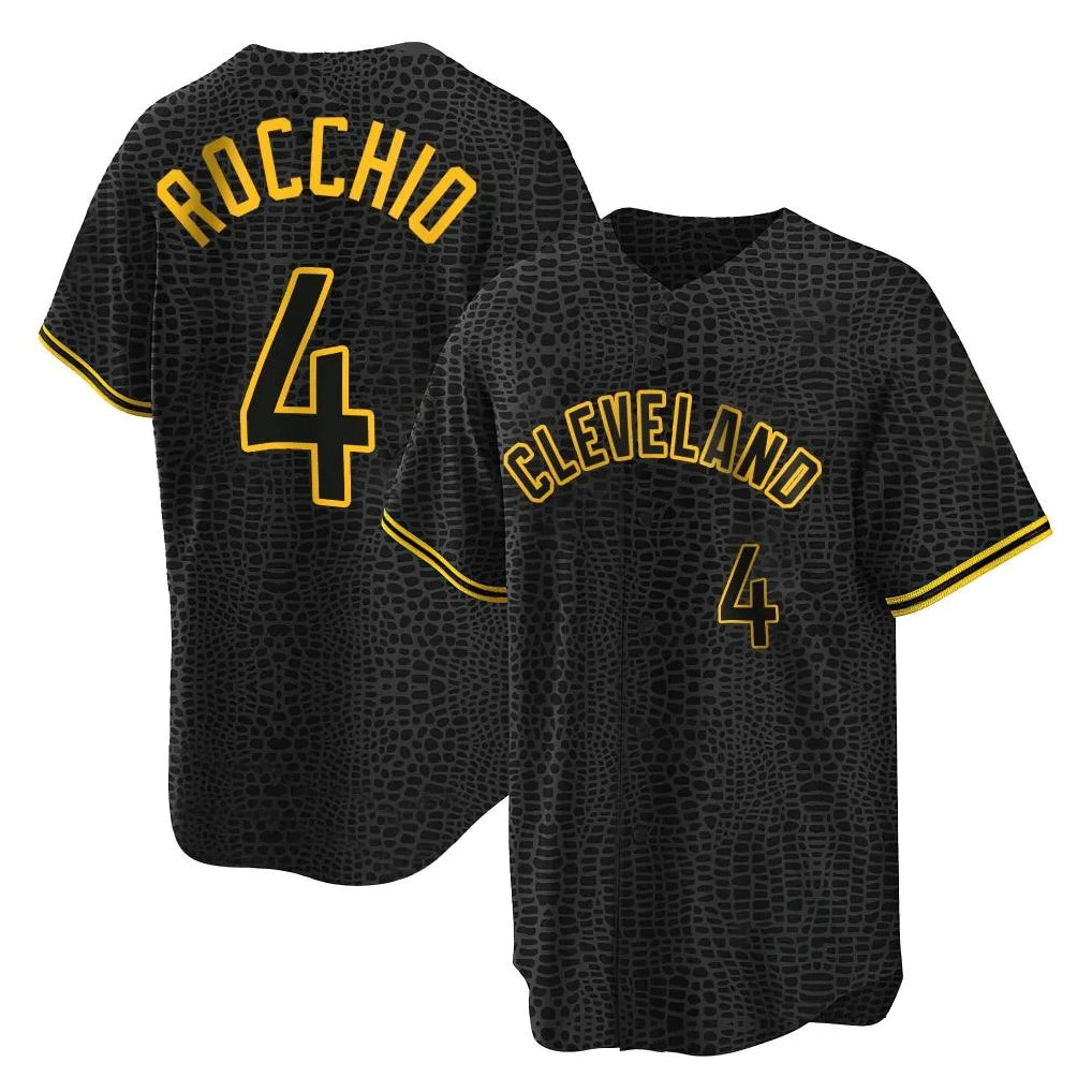 Arlishia C.Guardians #4 Brayan Rocchio Player Black Snake Skin City Home Game Stitched Jerseys