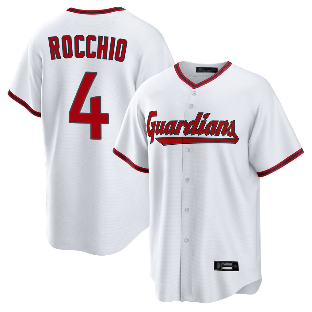 Arlishia C.Guardians #4 Brayan Rocchio Player White Game Home Stitched Jerseys