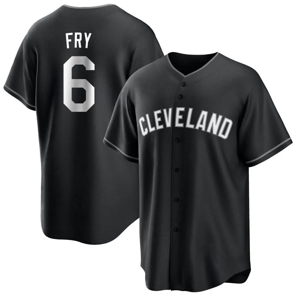 Arlishia C.Guardians #6 David Fry Player Black Home Game Stitched Jerseys