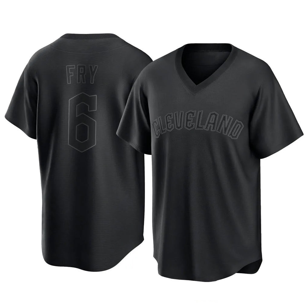 Arlishia C.Guardians #6 David Fry Player Black T-shirt Home Game Stitched Jerseys