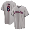 Arlishia C.Guardians #6 David Fry Player Gray Game Home Stitched Jerseys