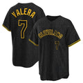 Arlishia C.Guardians #7 George Valera Player Black Snake Skin City Home Game Stitched Jerseys