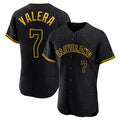 Arlishia C.Guardians #7 George Valera Player Black Snake Skin City Limited Elite Home Stitched Jerseys