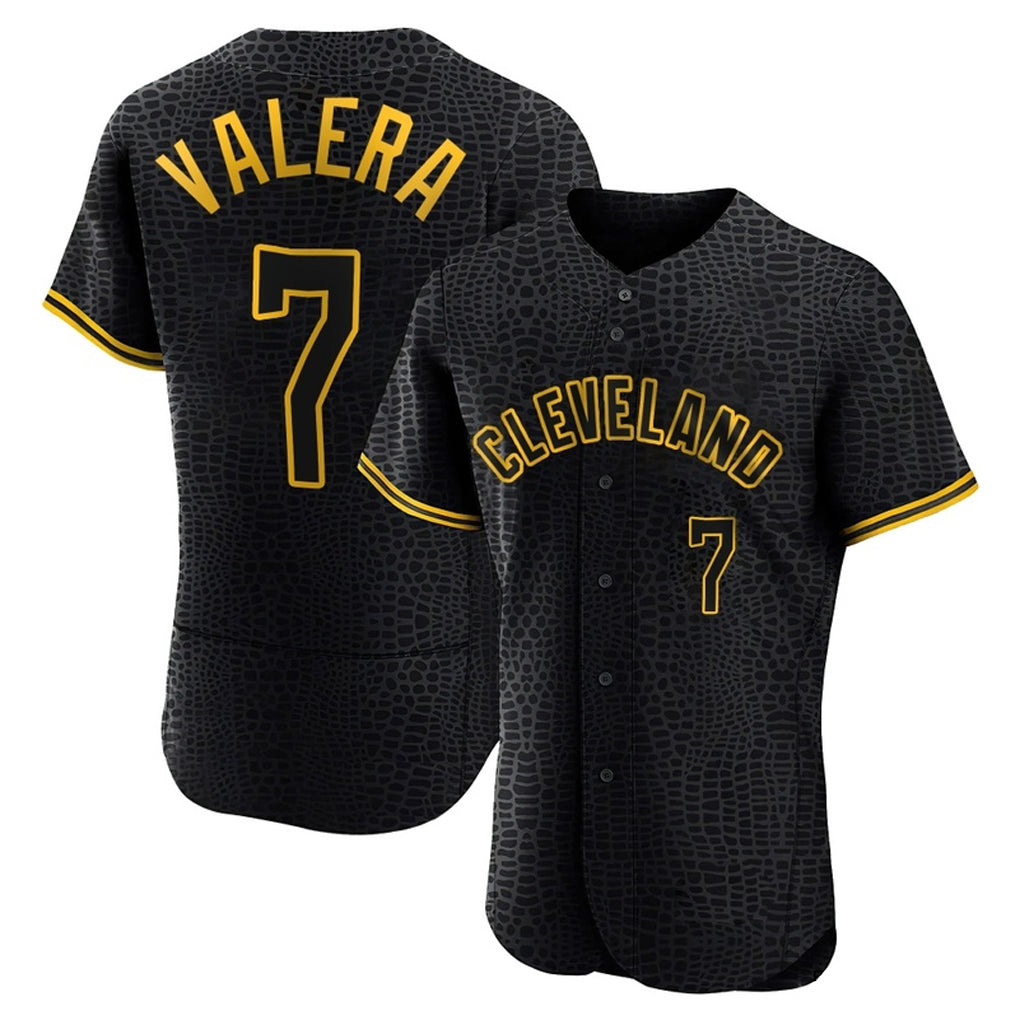 Arlishia C.Guardians #7 George Valera Player Black Snake Skin City Limited Elite Home Stitched Jerseys