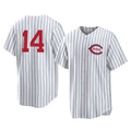 Arlishia C.Reds #14 Pete Rose Player White Stripe Field of Dreams Game Home Stitched Jerseys