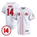 Arlishia C.Reds #14 Pete Rose Player White Vapor Premier Limited Home Stitched Jerseys