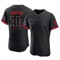 Arlishia C.Reds #30 Ken Griffey Player Black City Connect Limited Elite Home Stitched Jerseys