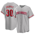 Arlishia C.Reds #30 Ken Griffey Player Gray Home Game Stitched Jerseys